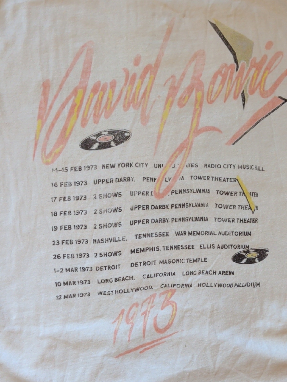 Lucky Brand David Bowie Graphic Tee in Cream - Picture 4 of 5